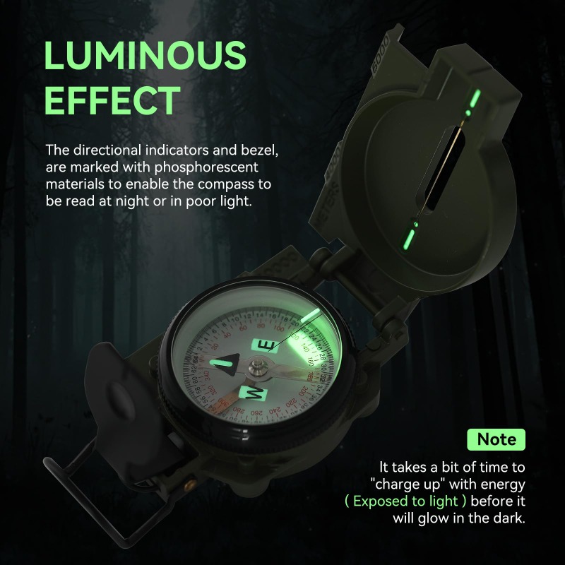 Boussole de qualité militaire, - Compass Lensatic avis et prix